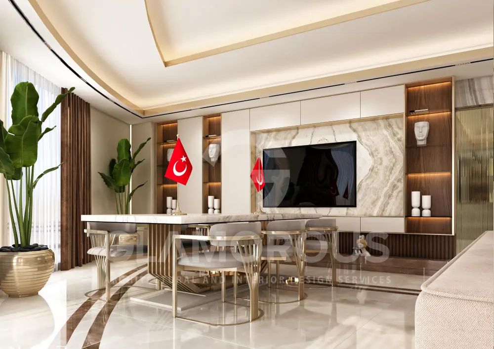 ديكور غرفة اجتماعات في اسطنبول